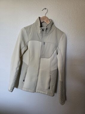 Athleta Truckee Fleece Jacket, tan heather color